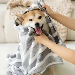 dog bathrobe, dog towel robe, dog bath towel, super absorbent dog towel