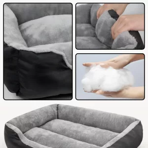 dog bed, washable dog bed, dog mattress, plush dog bed, warming dog bed, rectangle dog bed