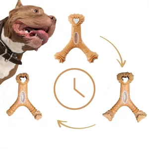 indestructible dog toy, dog chew stick, wooden dog toy, dog teeth cleaning toy