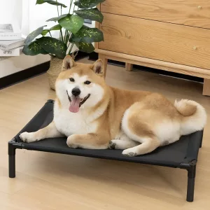 elevated bed for dogs, portable dog bed