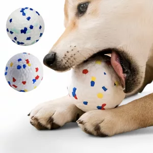 dog chewing ball, indestructible dog ball, bouncy dog ball