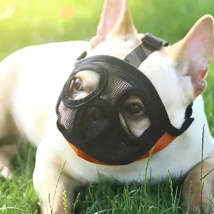 dog muzzle, french bulldog muzzle, barking muzzle, adjustable dog muzzle, dog muzzle for barking, short snout dog muzzle, bulldog muzzle
