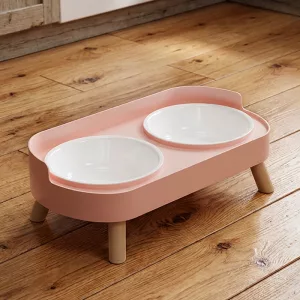 Dog Double Bowl with Stand